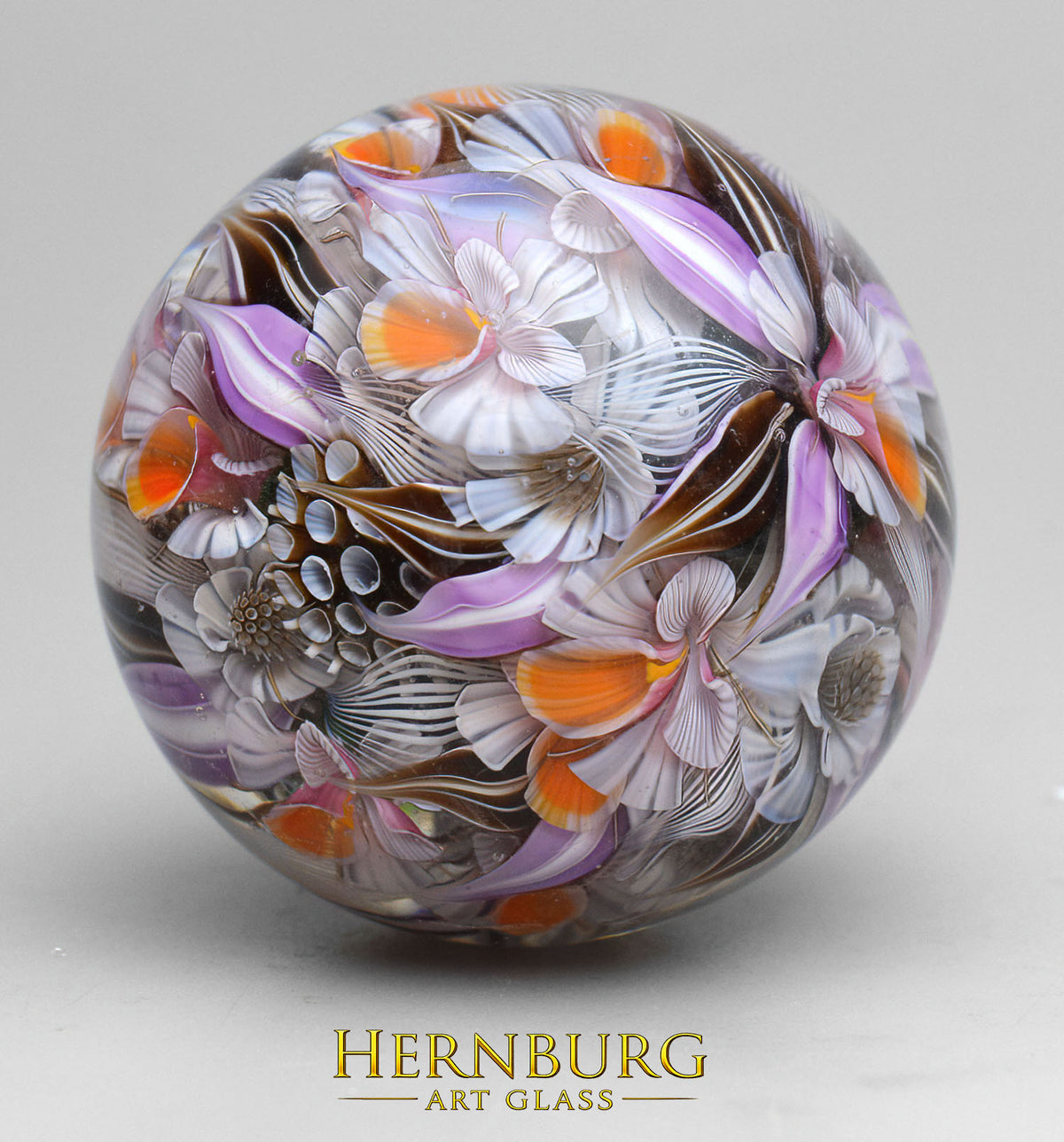 Marble. Collectible Sphere “Primus”. Glass. . Diameter — 47 mm (1.85”)