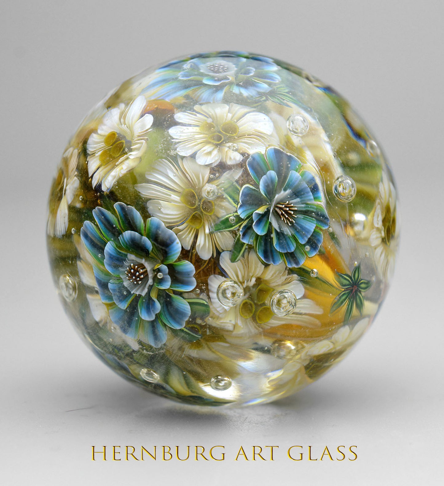 Marble. Collectible Sphere “Mermaid Dreams”. Glass. . Diameter — 45 mm (1.77”)
