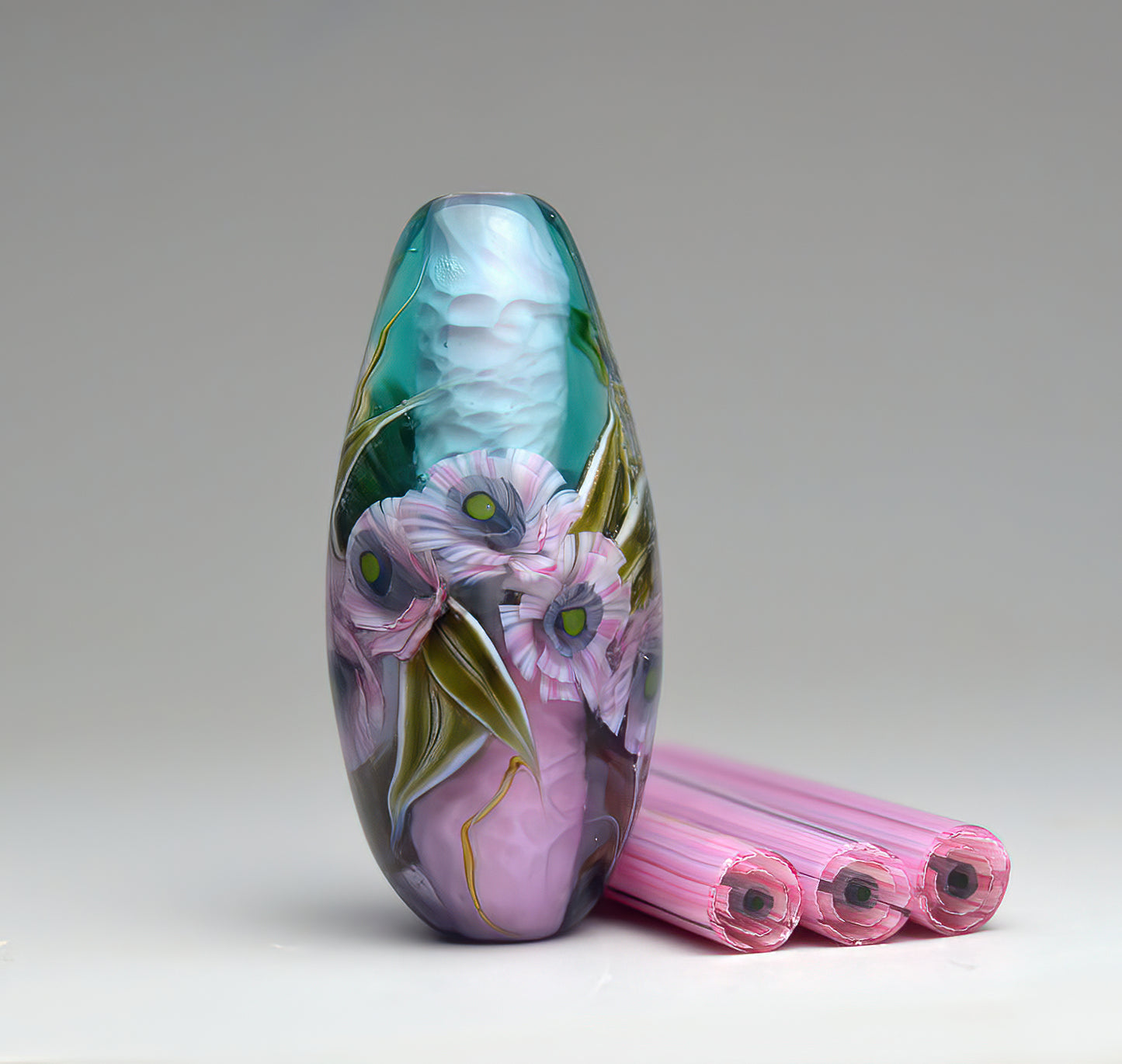 Murini flowers. ANEMORA. Sticks 5 cm long. Materials for lampwork. Glass COE104