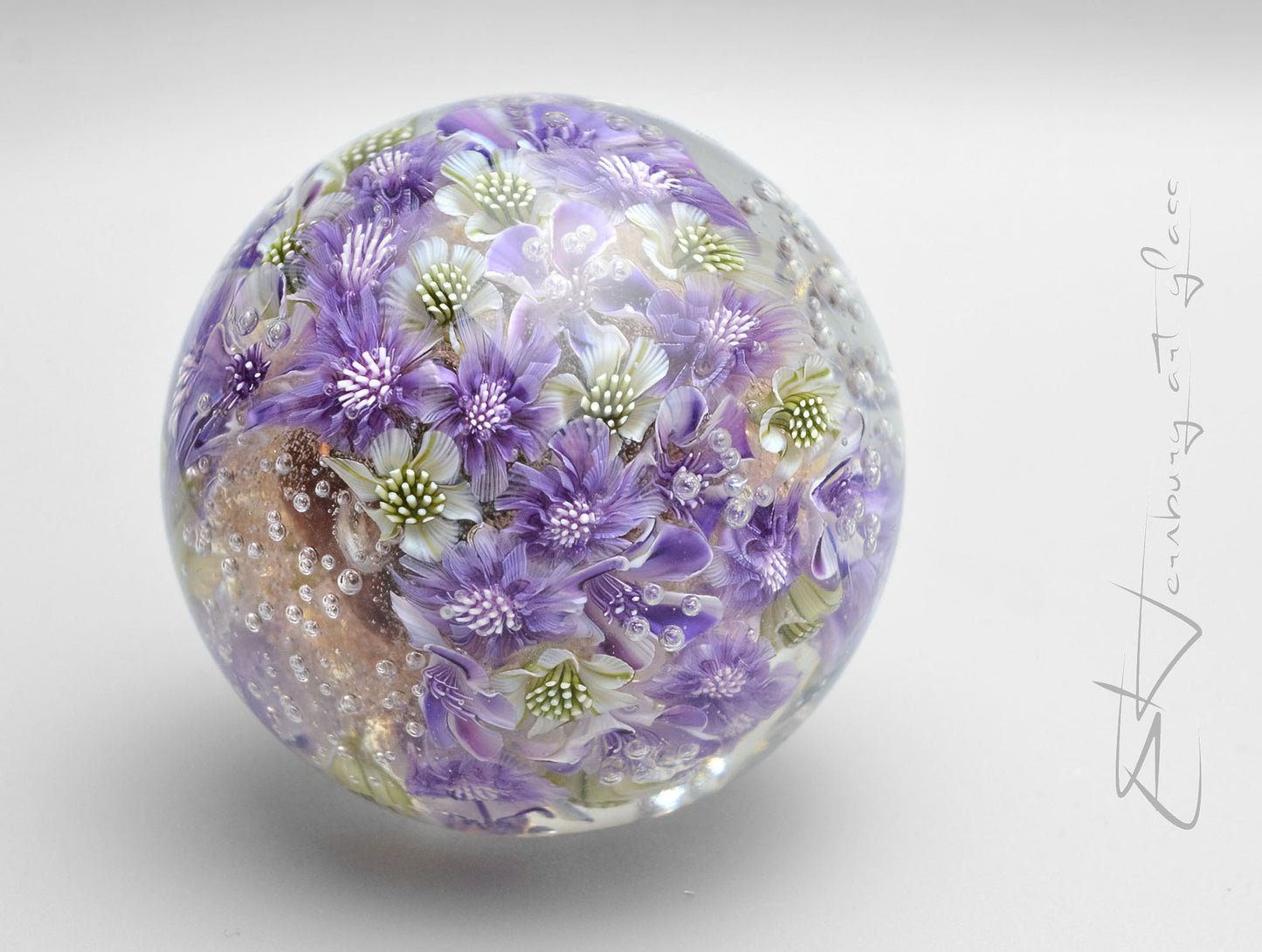 Marble. Glass. Collectible ball. Diameter 54 mm - 2.13 inch