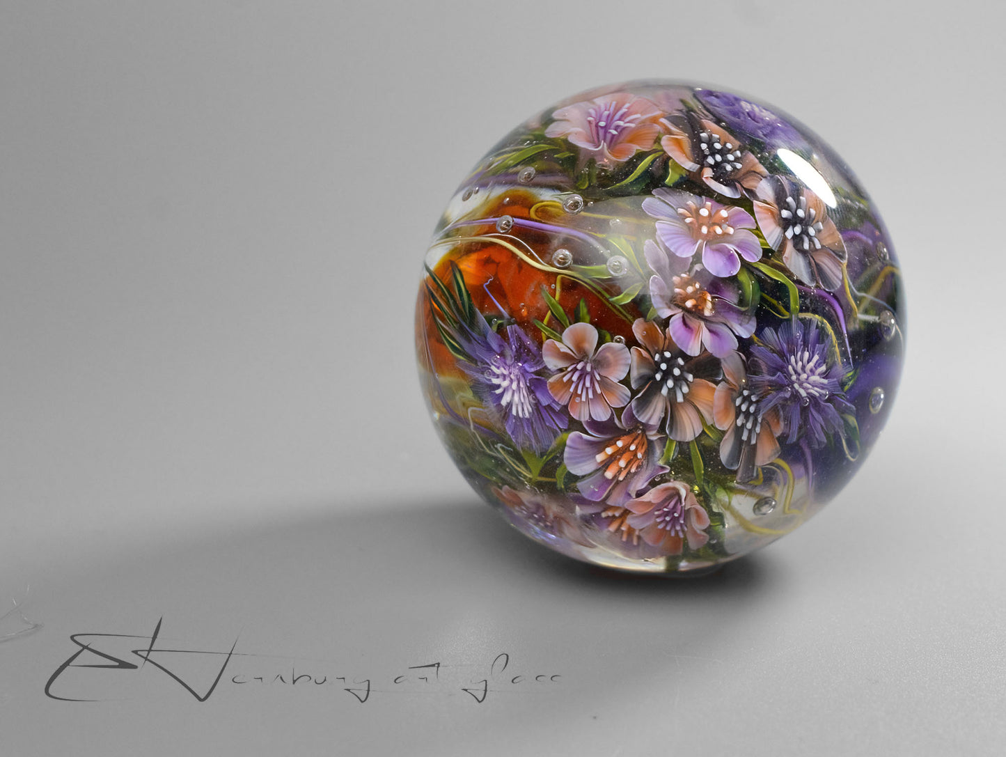 Marble. Glass. Collectible ball. Diameter 49 mm - 1.93 inch