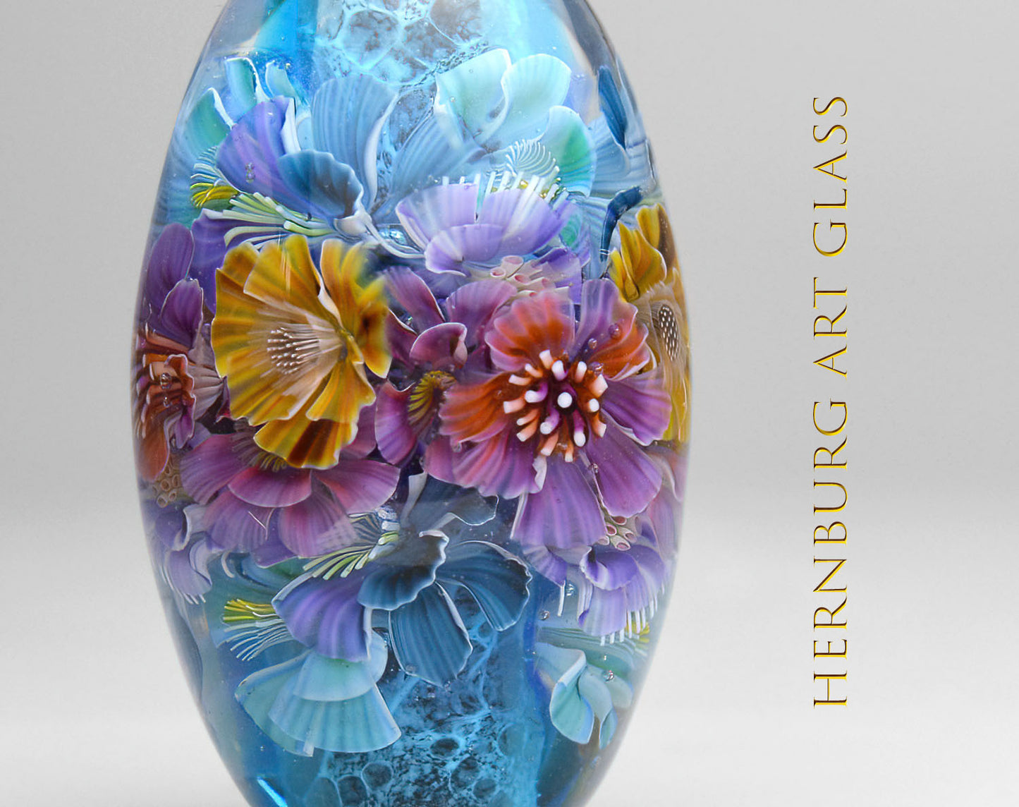Pendant. Lampwork glass pendant. “Living Lace: Maiolica”
