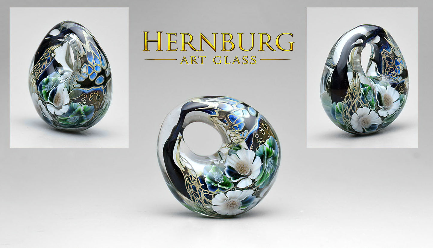 Pendant. Lampwork glass pendant. “MAVERICK”