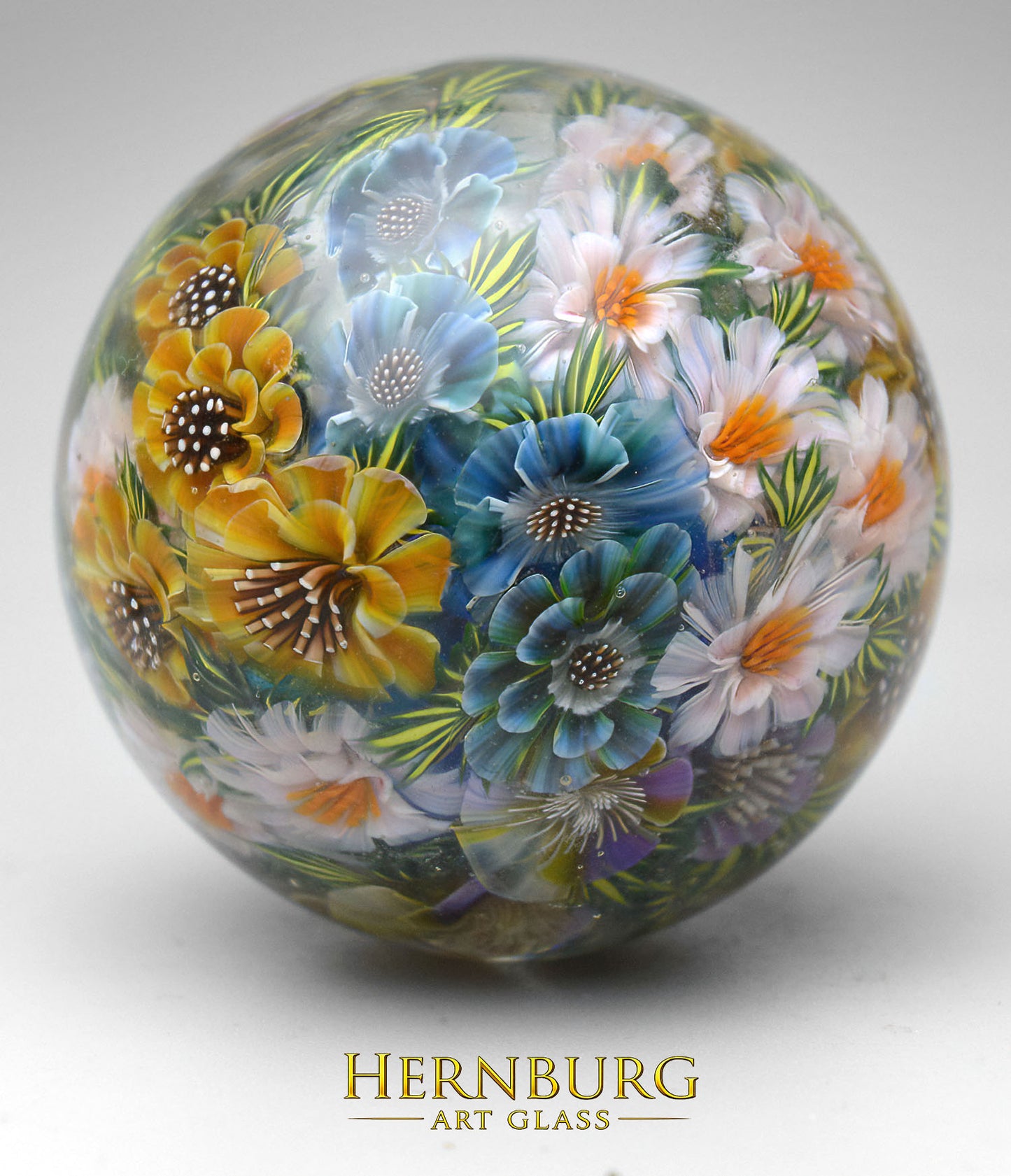 Marble. Collectible Sphere “Fifth Season”. Glass. . Diameter — 47 mm (1.85”)