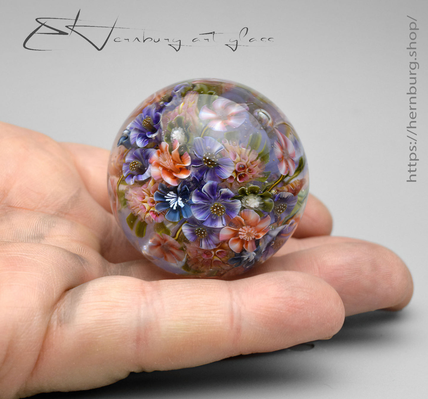 Marble. Collectible Sphere “Mistborne” Glass. . Diameter — 42 mm (1.65”)