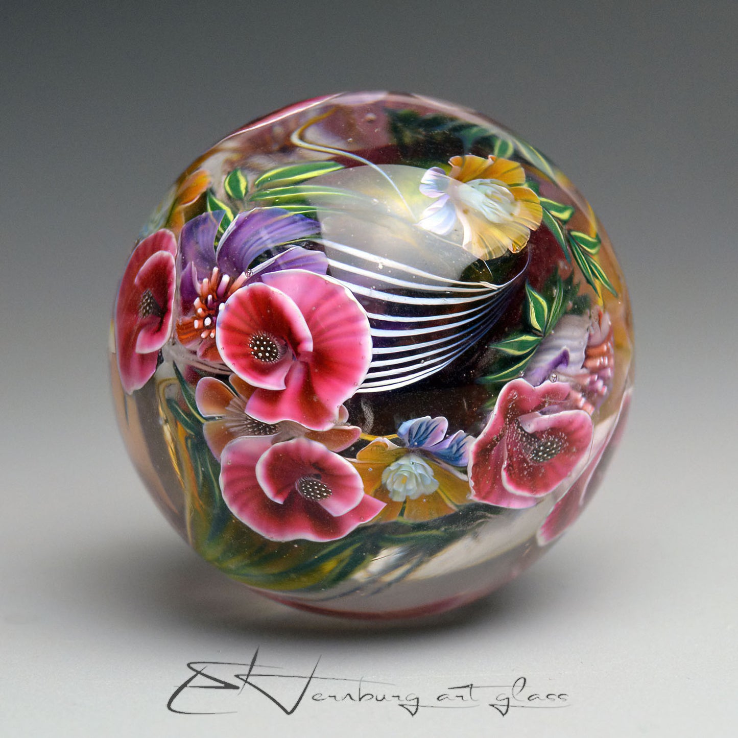 Marble. Collectible Sphere “Point”. Glass. . Diameter — 40 mm (1.57”)