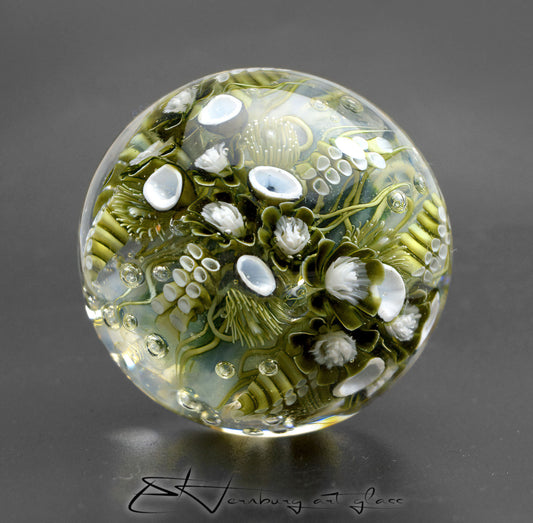 Marble. Collectible ball. Diameter 55 mm - 2.16 inch