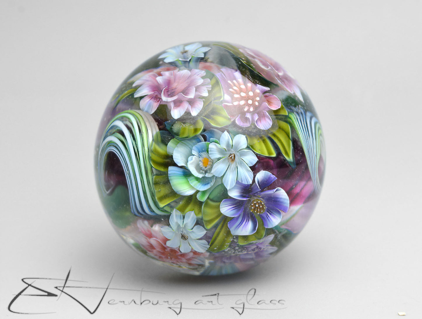 Marble. Collectible Sphere “Memory of Passion” Glass. Diameter — 43 mm (1.69”)