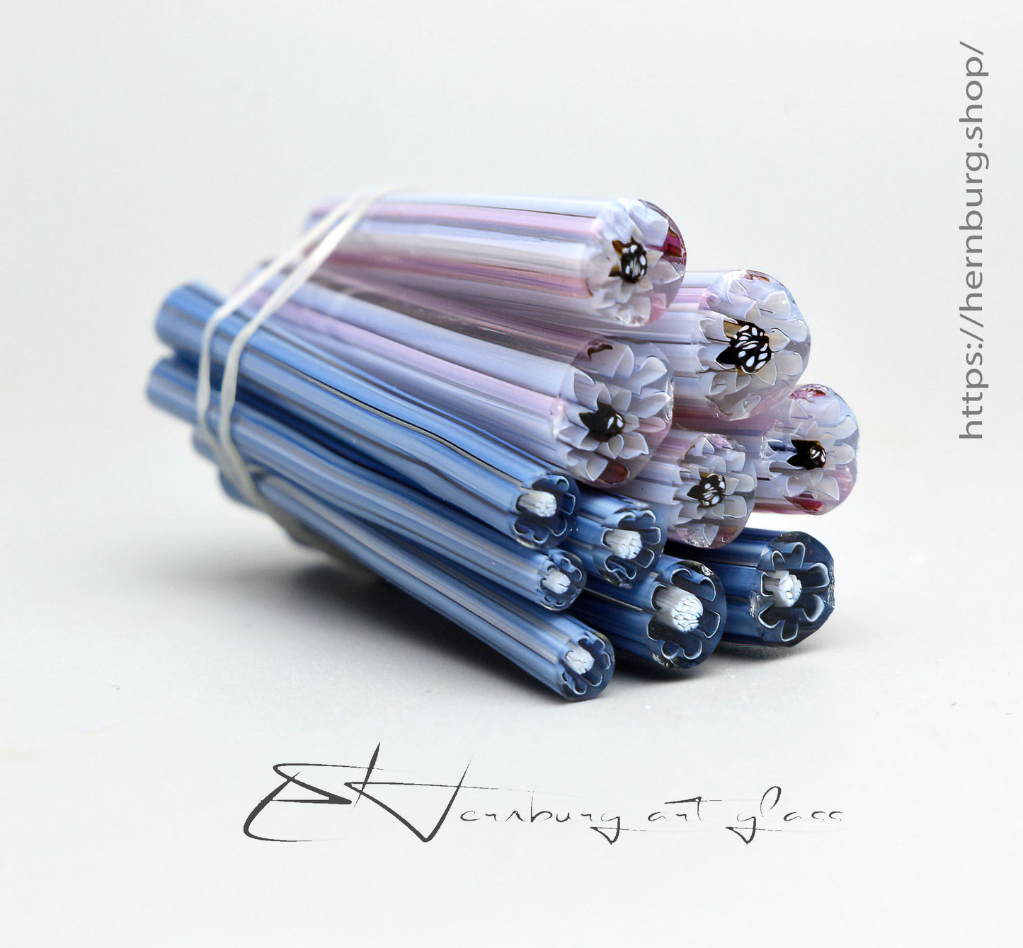 Murini flowers. Sticks 5 cm long. Materials for lampwork. Glass COE104