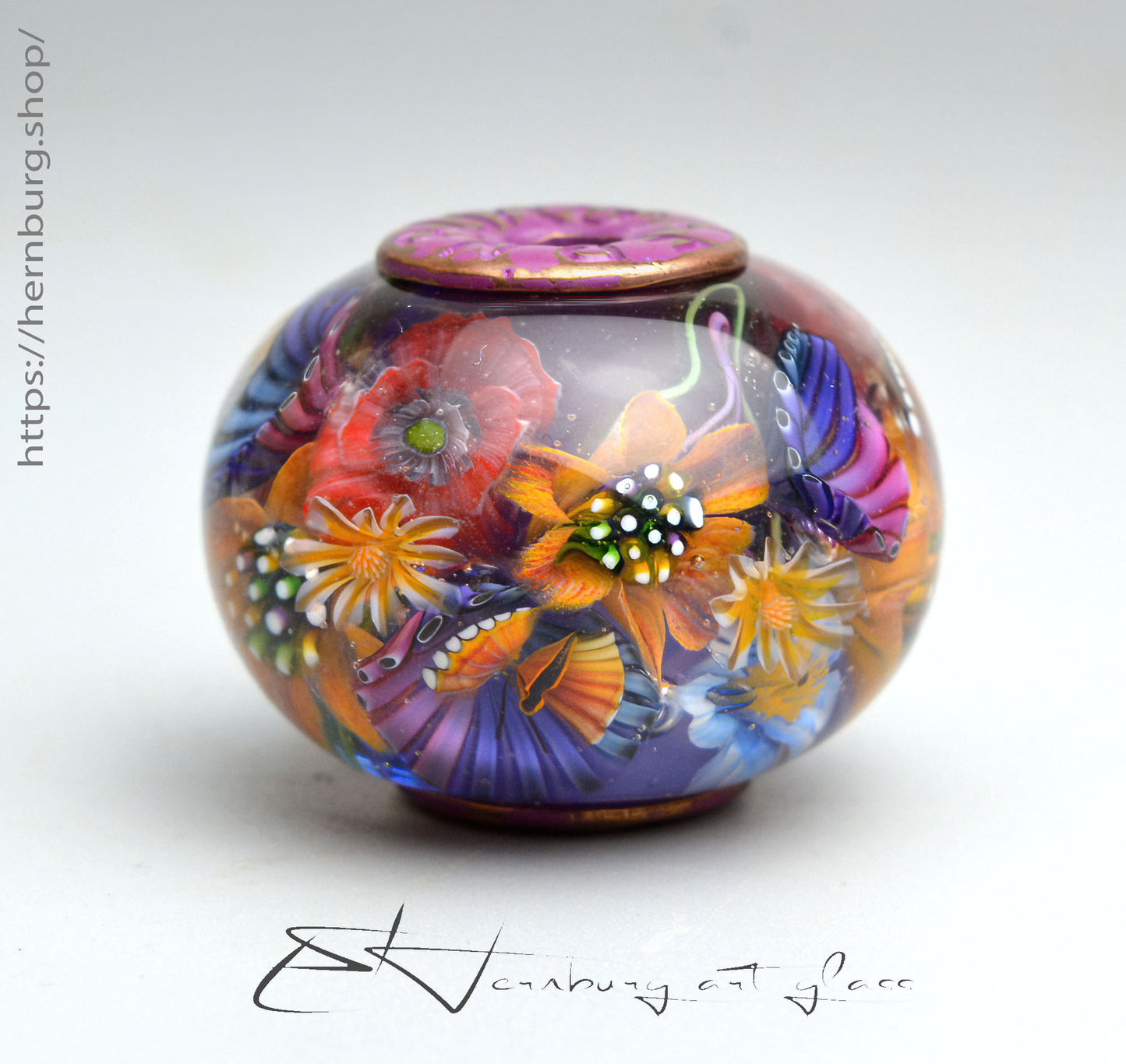 Bead "Sunset Flight" Collectible bead. Art Glass. Lampwork
