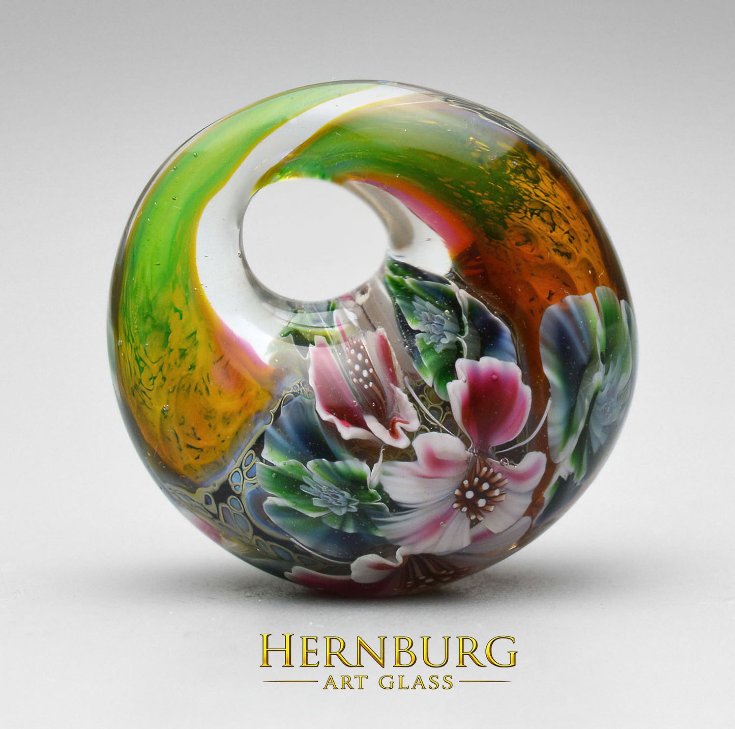 Pendant. Lampwork glass pendant. “MINX”