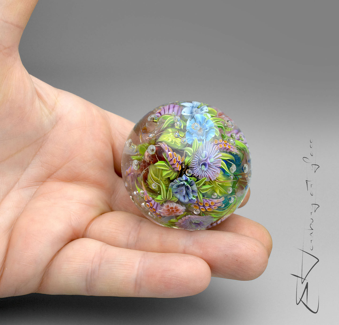 Marble. Glass. Collectible ball. Diameter 49 mm - 1.93 inch