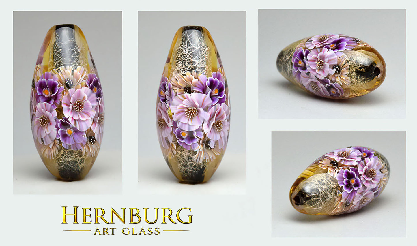 Pendant. Lampwork glass pendant. “Living Lace: SIROCCO”