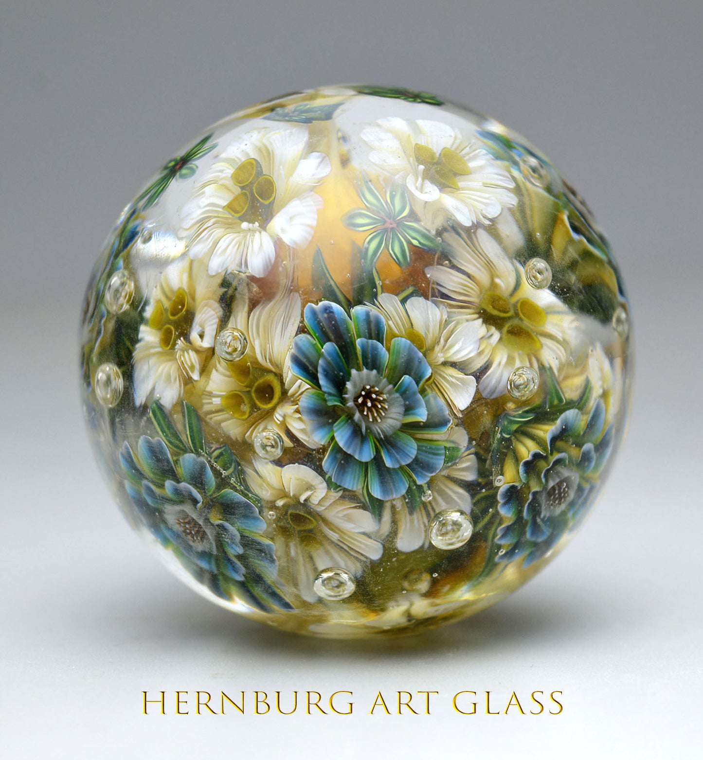 Marble. Collectible Sphere “Mermaid Dreams”. Glass. . Diameter — 45 mm (1.77”)