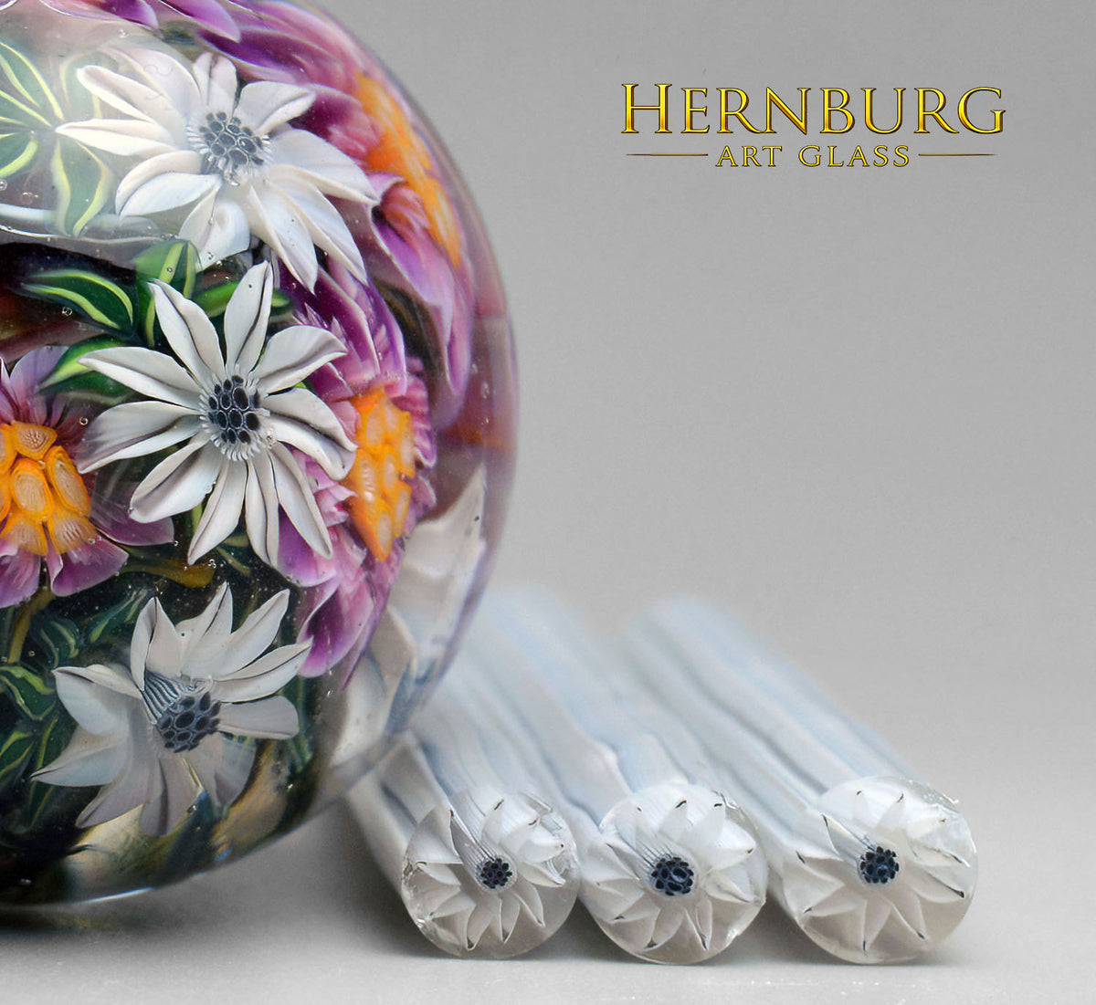 Murini flowers. PAS de DEUX. Sticks 5 cm long. Materials for lampwork. Glass COE104