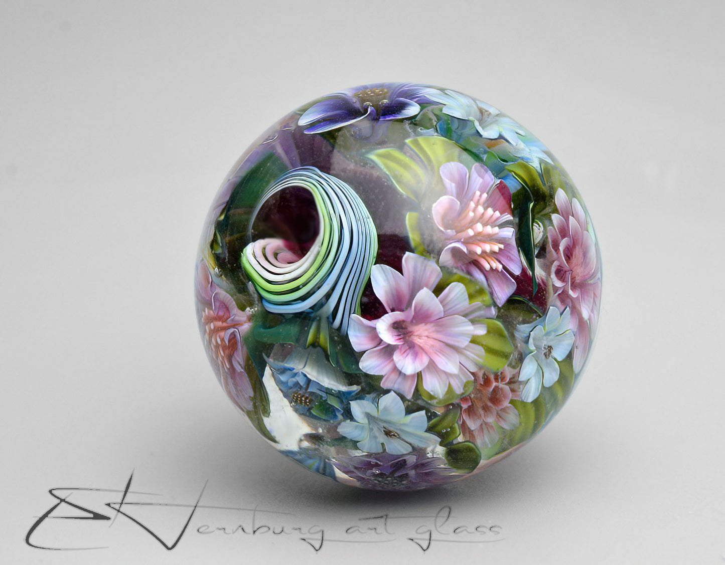 Marble. Collectible Sphere “Memory of Passion” Glass. Diameter — 43 mm (1.69”)