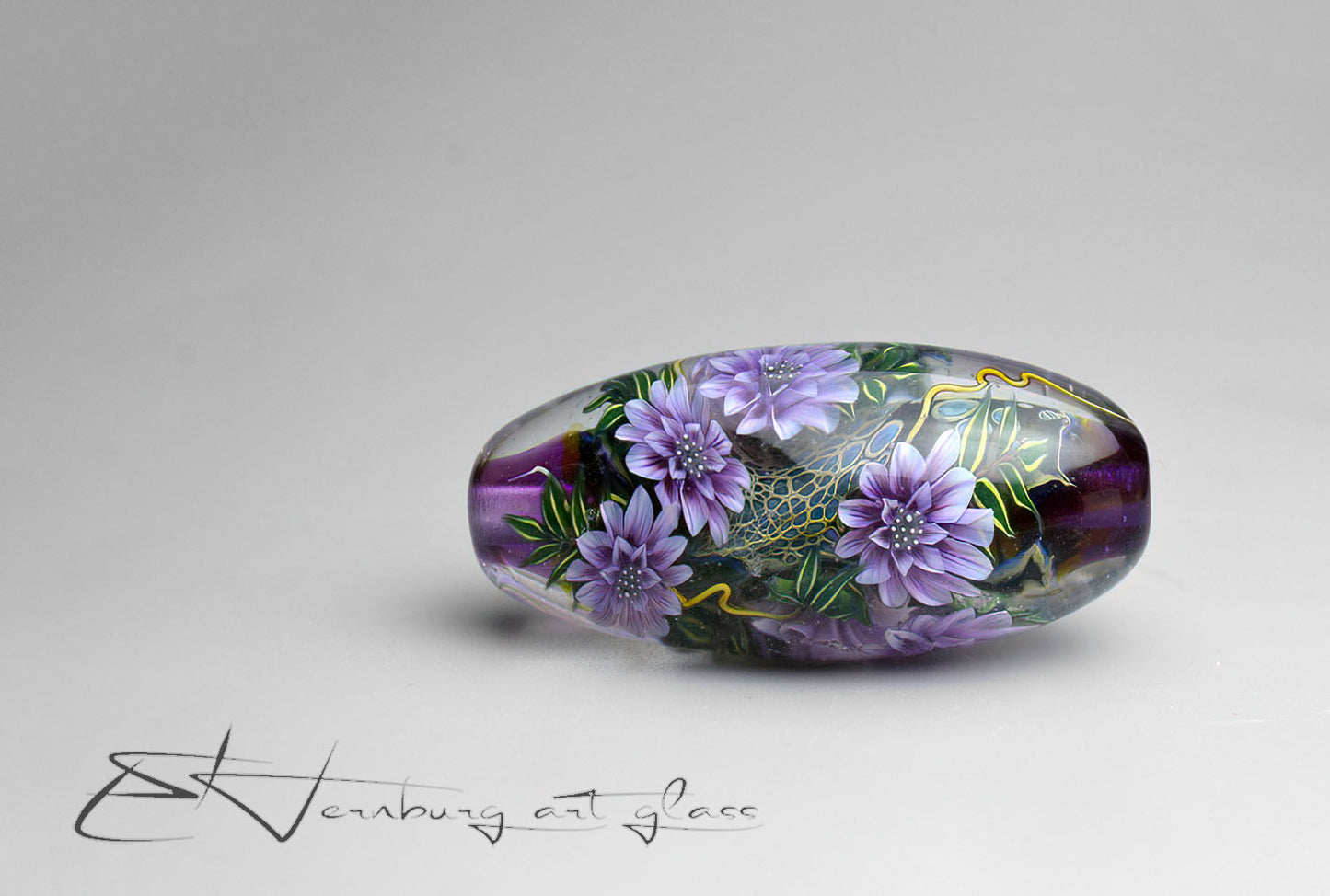 Pendant.  “Imperial Violet”. Lampwork glass pendant.