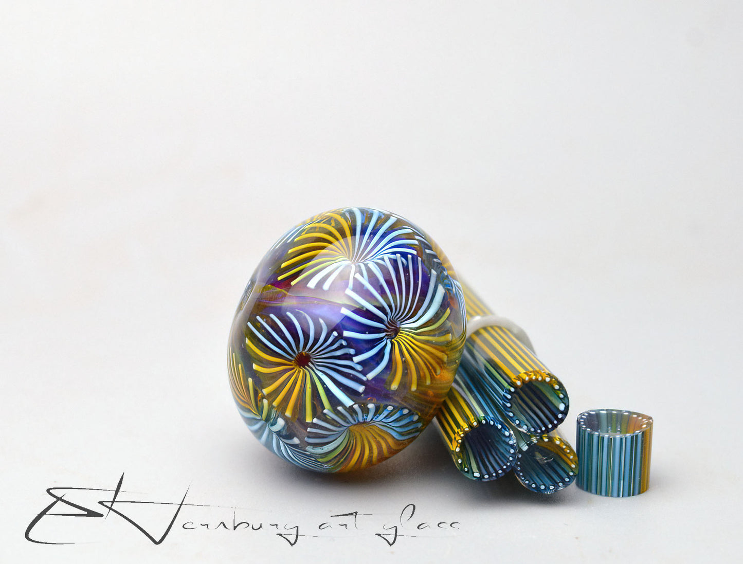 Murini flowers. Sticks 5 cm long. Materials for lampwork. Glass COE104