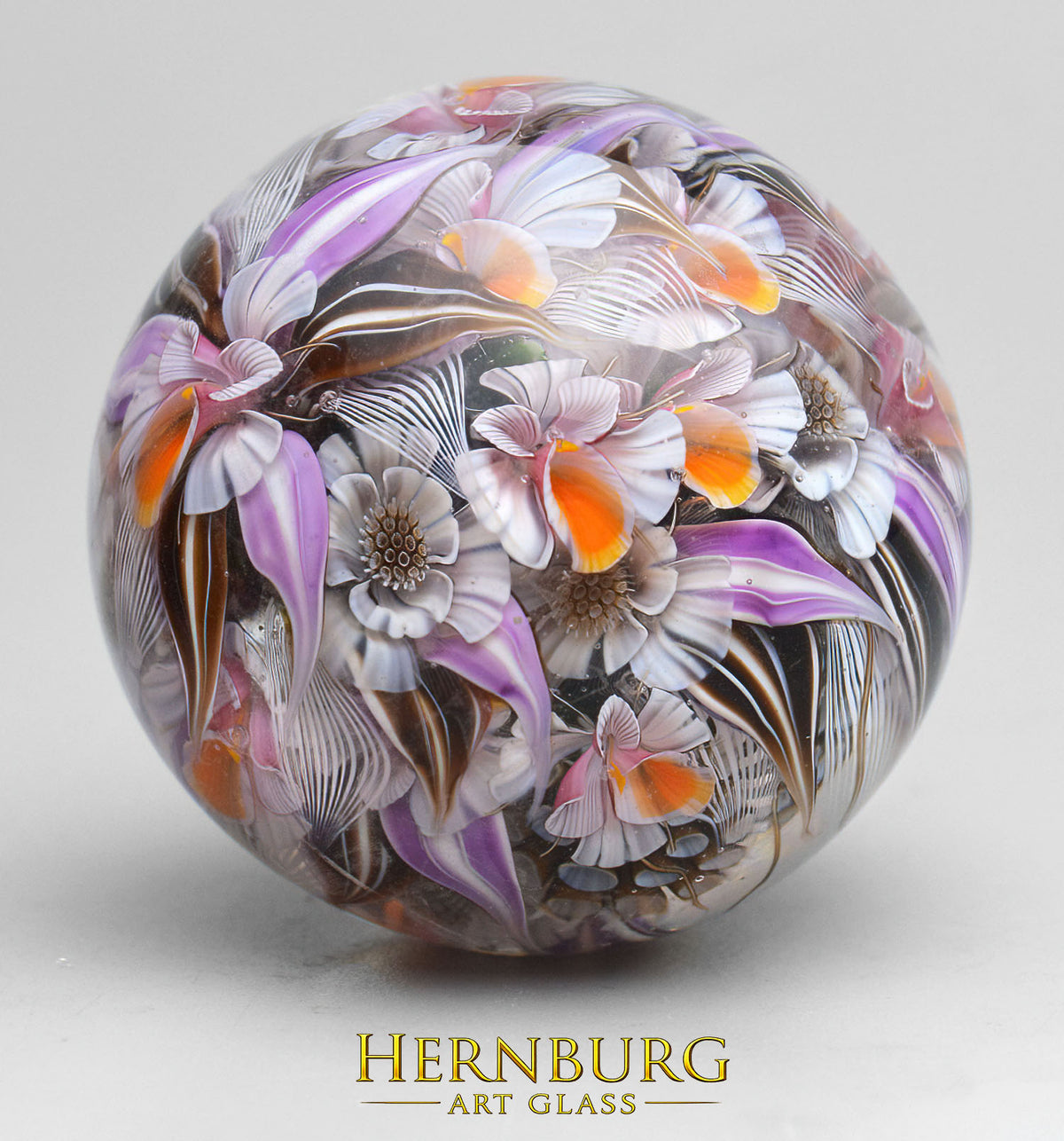 Marble. Collectible Sphere “Primus”. Glass. . Diameter — 47 mm (1.85”)