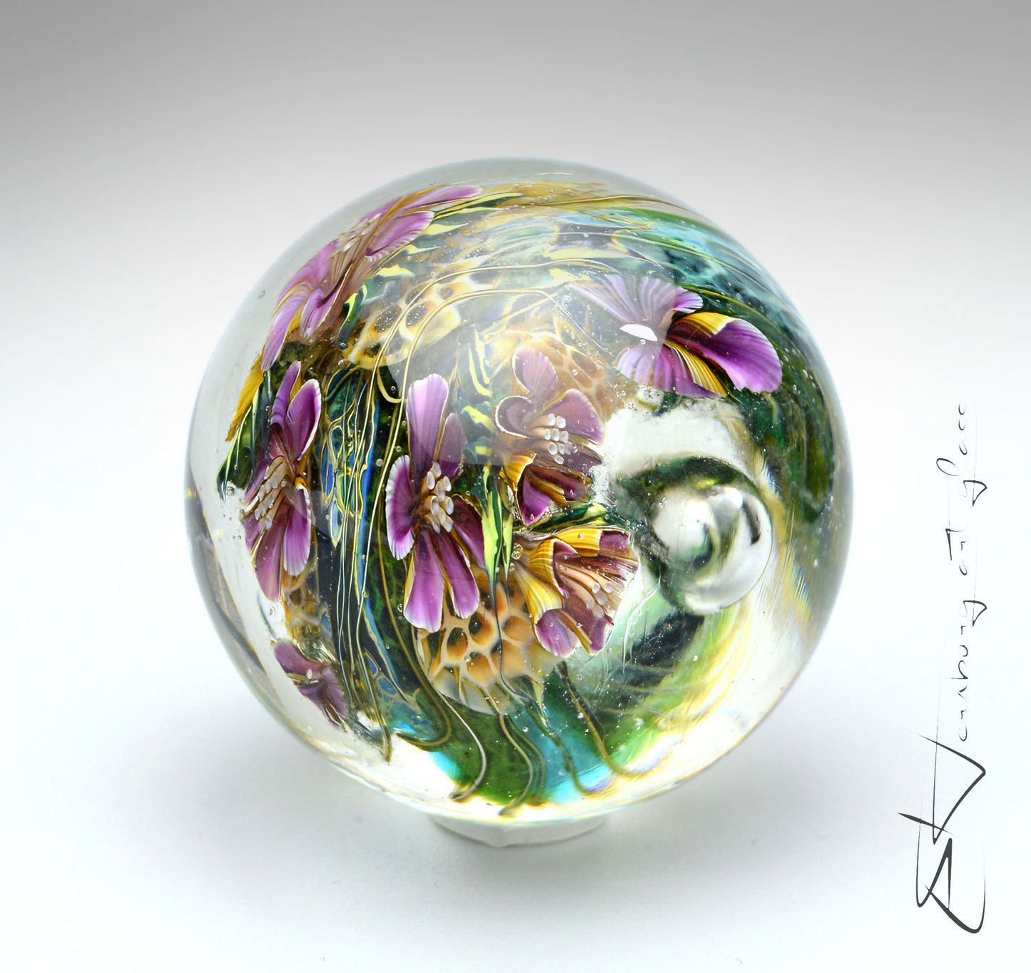 Marble. Glass. Collectible ball. Diameter 49 mm - 1.93 inch