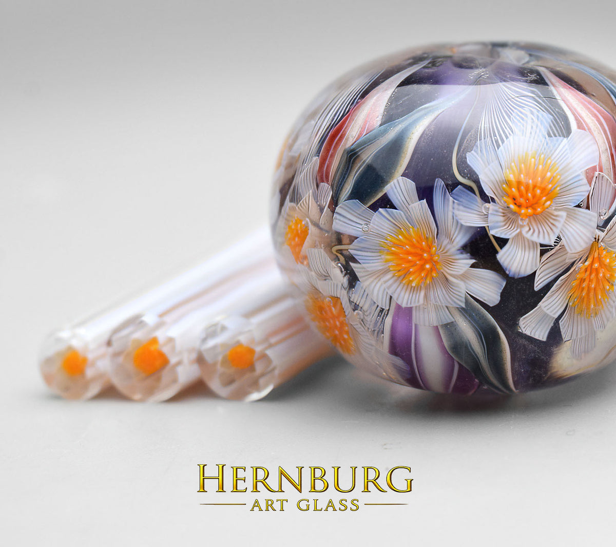 Murini flowers. Coronet . Sticks 5 cm long. Materials for lampwork. Glass COE104