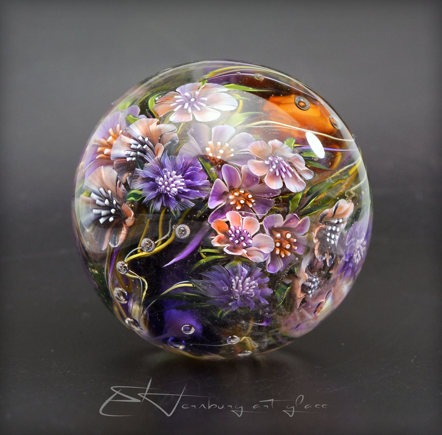 Marble. Glass. Collectible ball. Diameter 49 mm - 1.93 inch