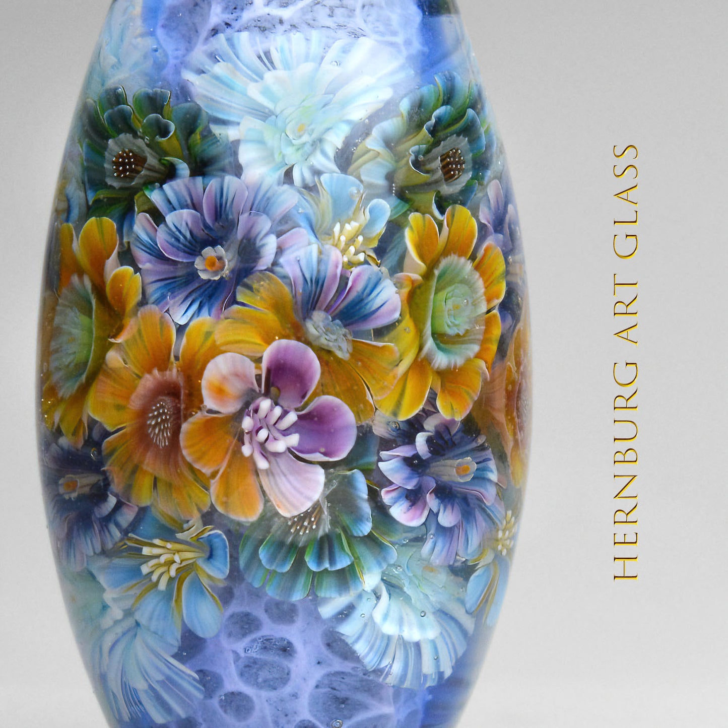 Pendant. Lampwork glass pendant. “Living Lace: Gobelin”