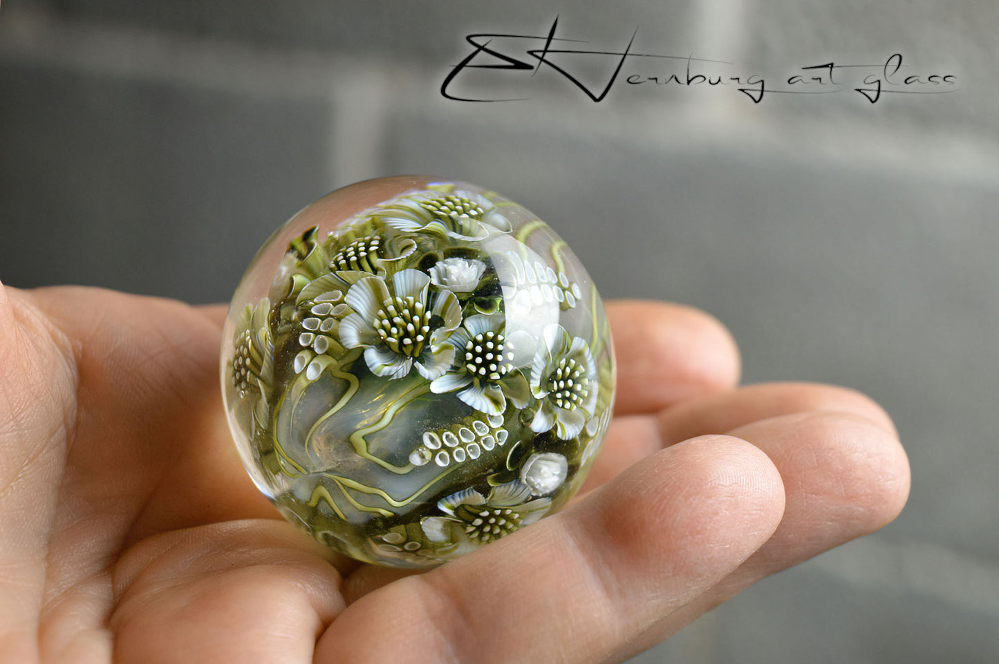 Marble. Collectible ball. Diameter 44 mm - 1.73 inch
