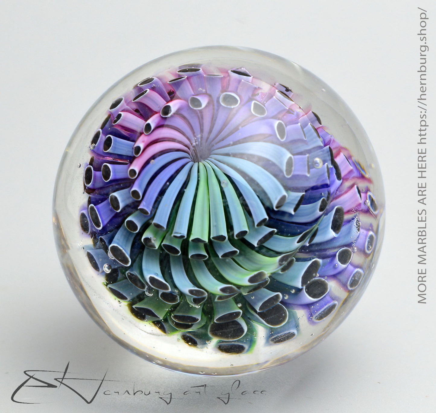 Marble. Collectible Sphere “Cherokee Star” Glass. . Diameter — 39 mm (1.53”)