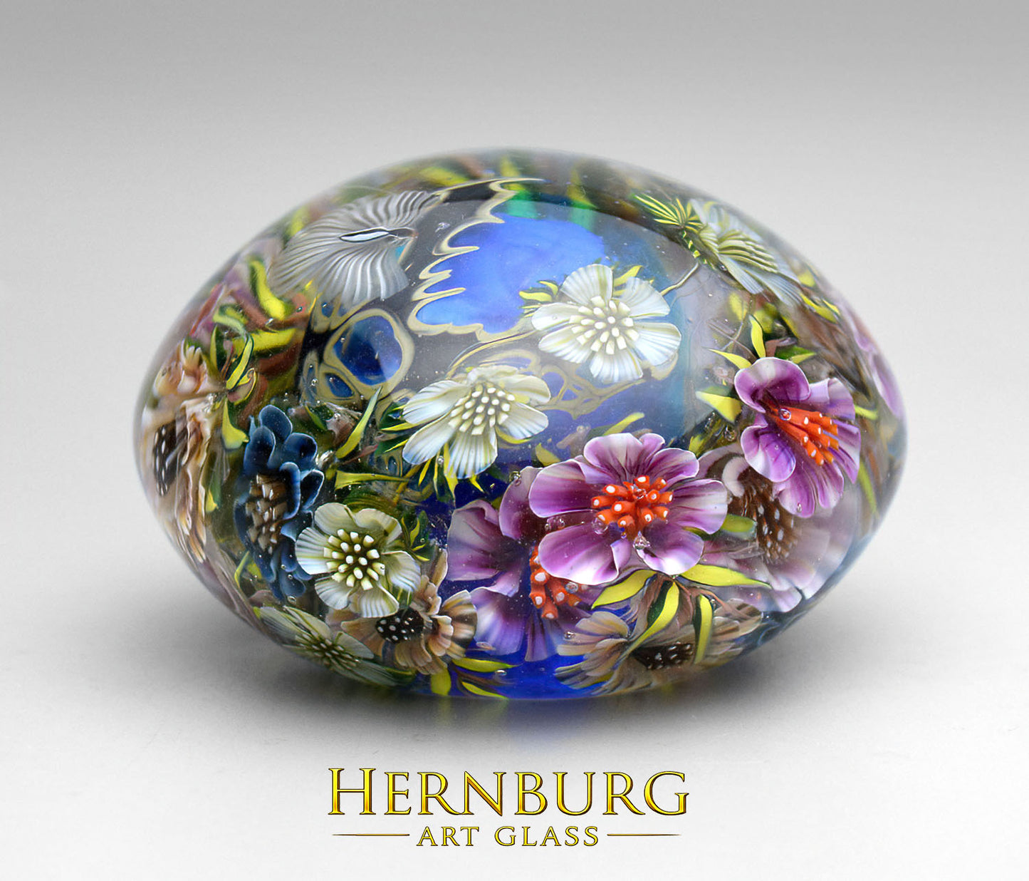 Paperweight "FAR AWAY". Glass. Diameter 52 mm (2.05”)