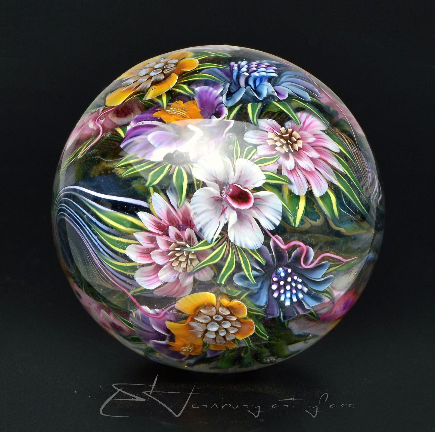 Marbe. " Timeless Garden" Glass. Collectible ball. Diameter 50 mm - 1.96 inch