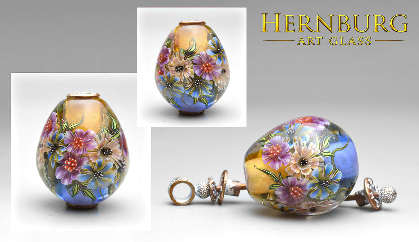 Pendant. Lampwork glass pendant. “EQUINOX”