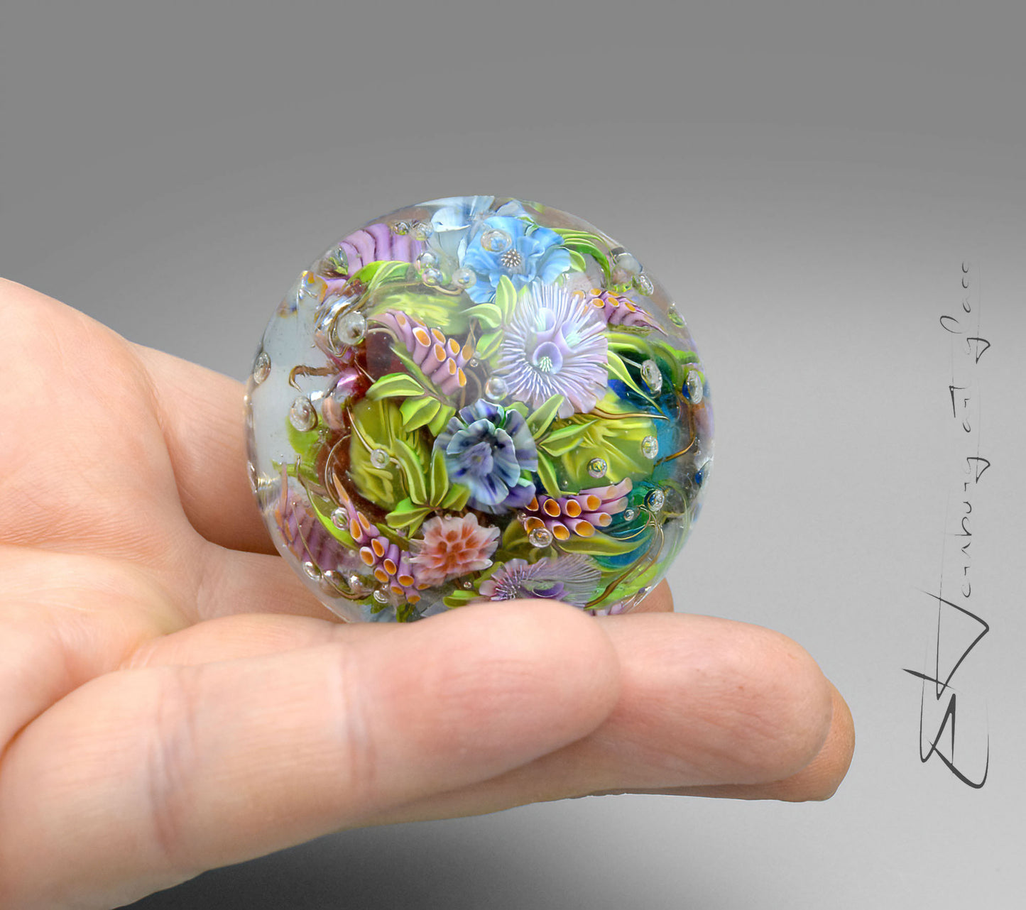 Marble. Glass. Collectible ball. Diameter 49 mm - 1.93 inch