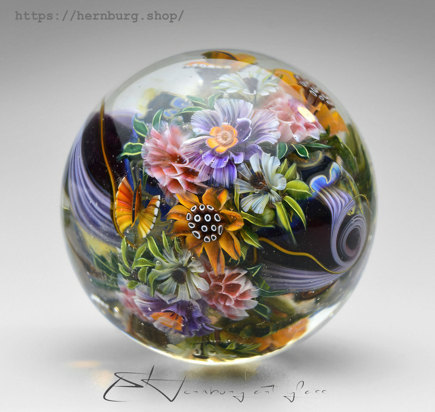 Marble. Glass. Collectible ball. Diameter 49 mm - 1.93 inch