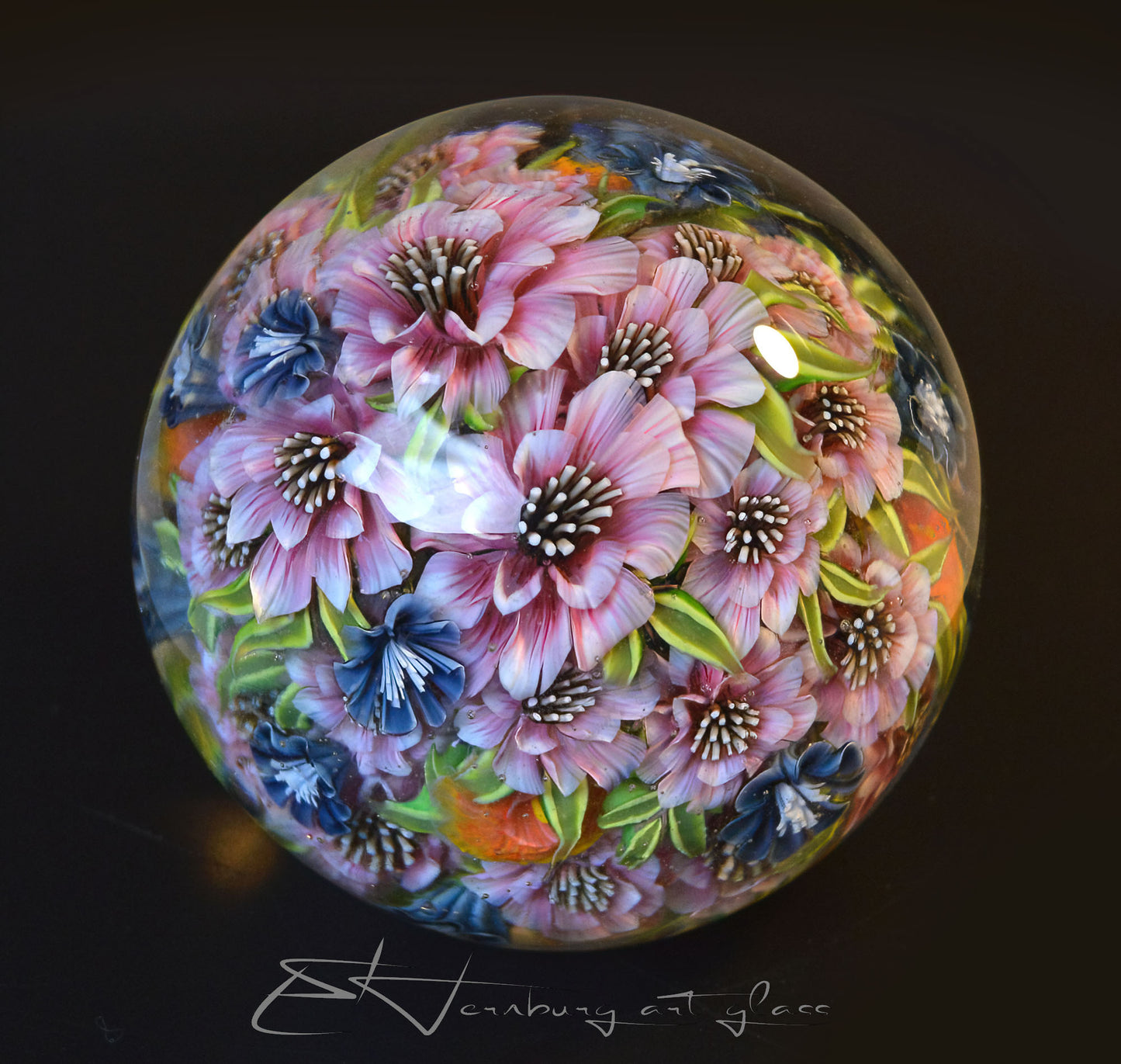 Paperweight. Glass. Diameter 2.48 inch