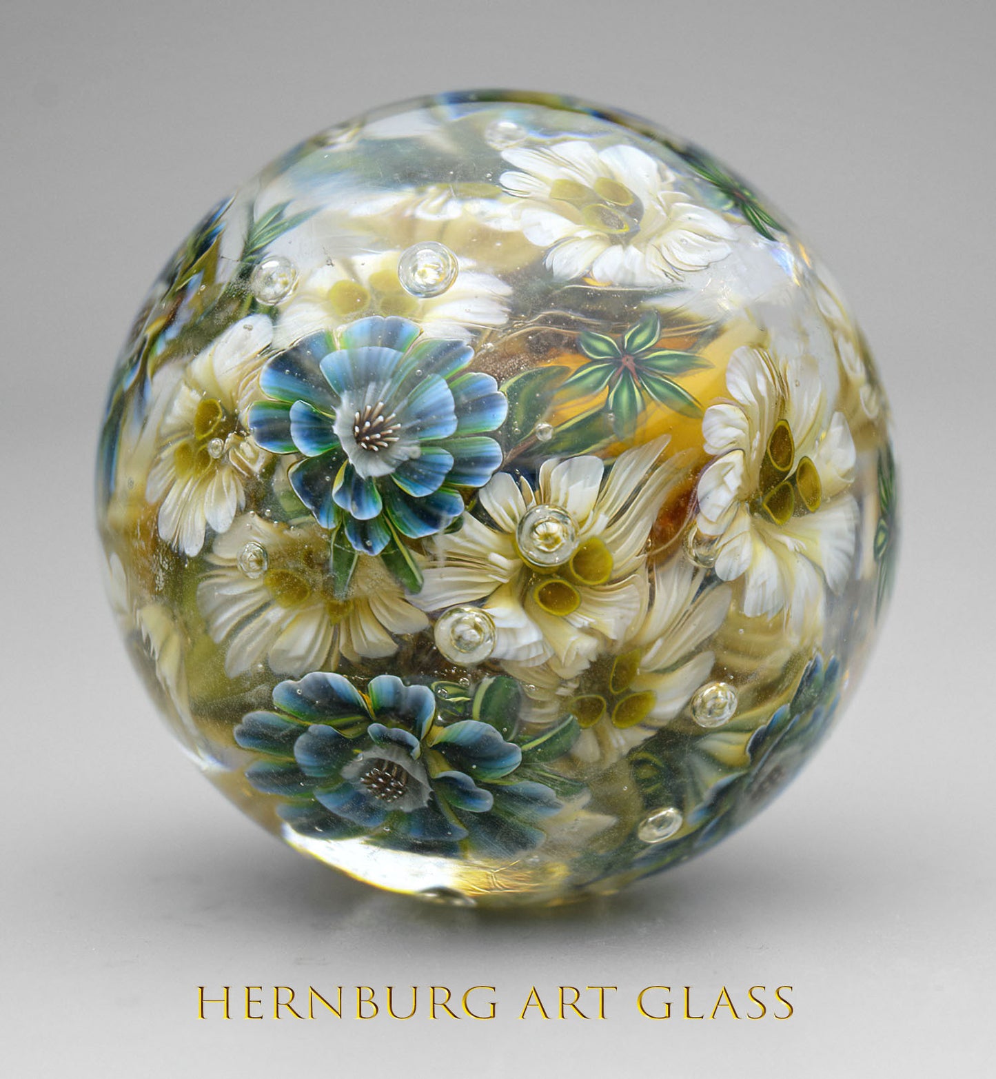 Marble. Collectible Sphere “Mermaid Dreams”. Glass. . Diameter — 45 mm (1.77”)
