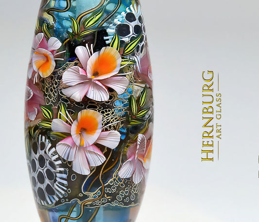 Pendant. Lampwork glass pendant. “SUMATRA WONDER”
