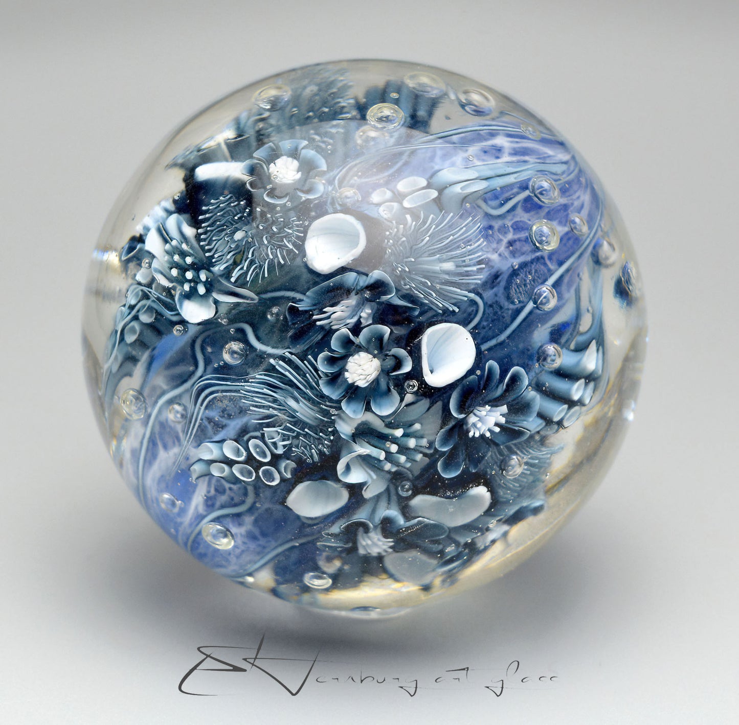 Marble. Collectible ball. Diameter 55 mm - 2.16 inch