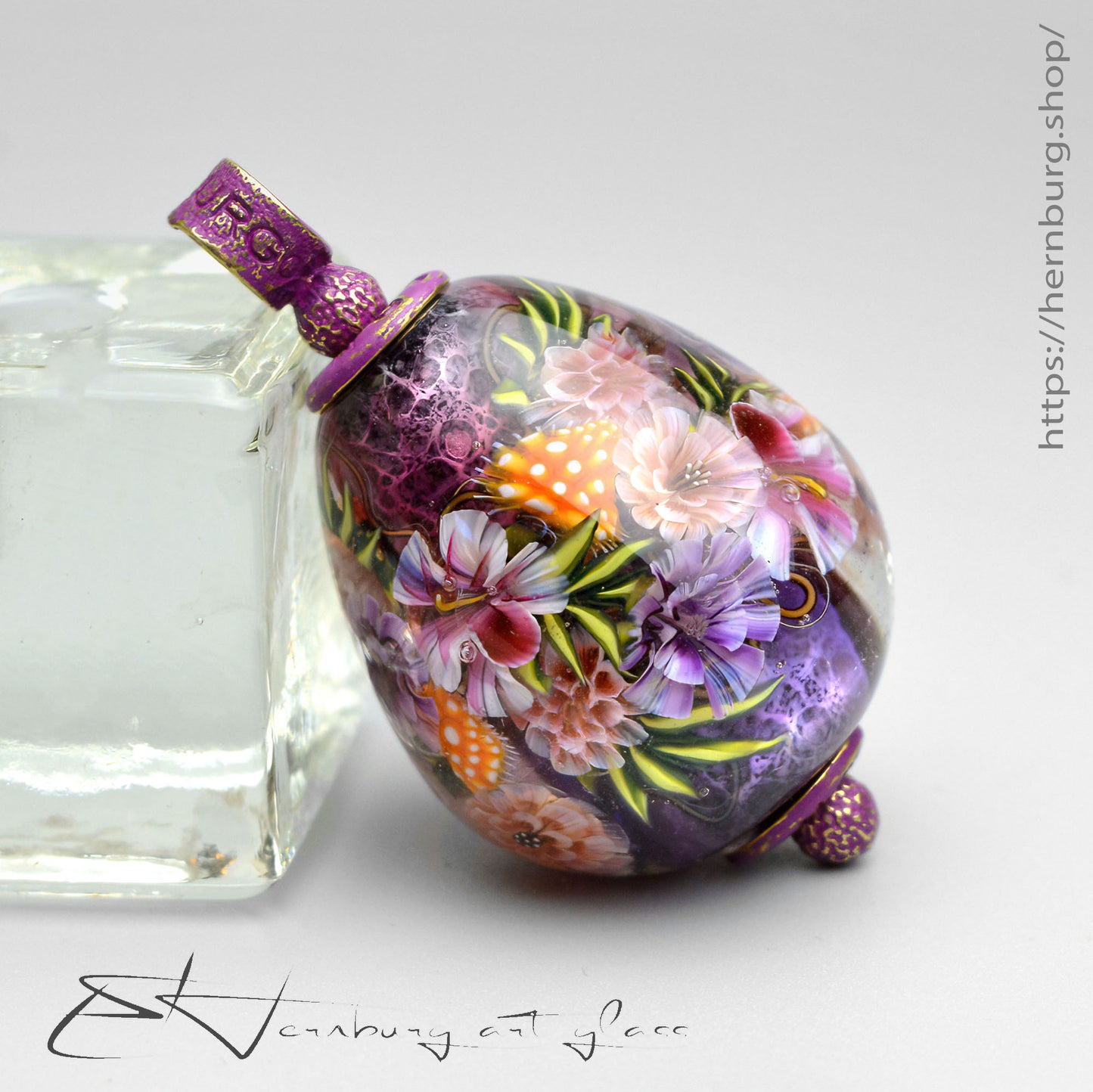 Pendant. Summer’s Gift. Lampwork glass pendant.