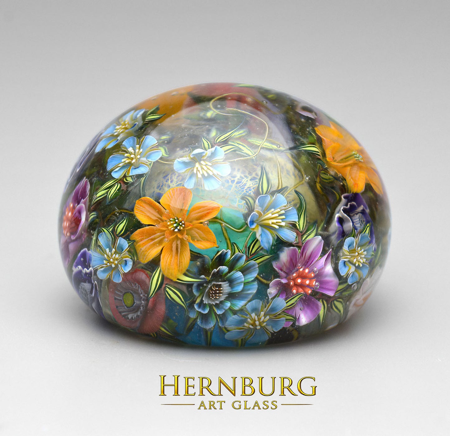Paperweight "WONDERLAND". Glass. Diameter 53 mm (2.09”)