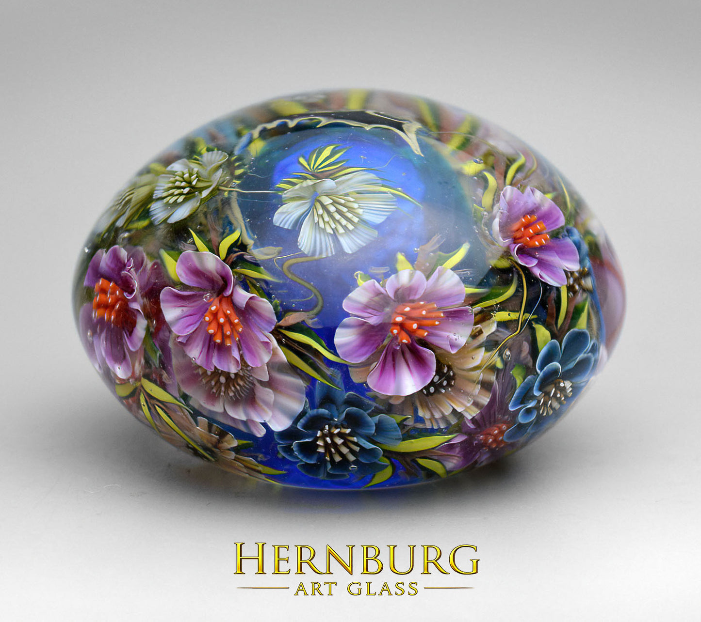 Paperweight "FAR AWAY". Glass. Diameter 52 mm (2.05”)