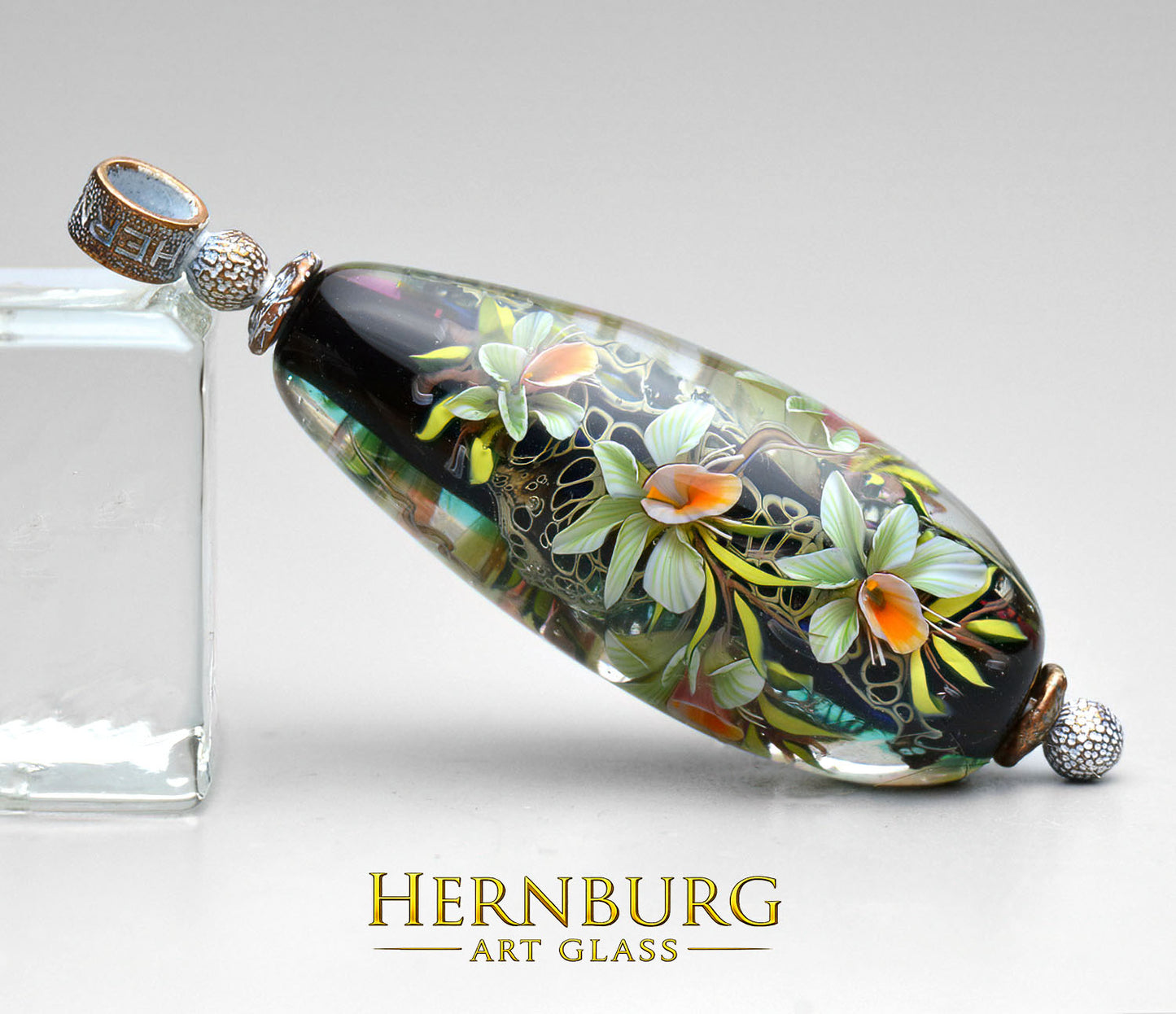 Pendant. Lampwork glass pendant. “ORINOCO WONDER”