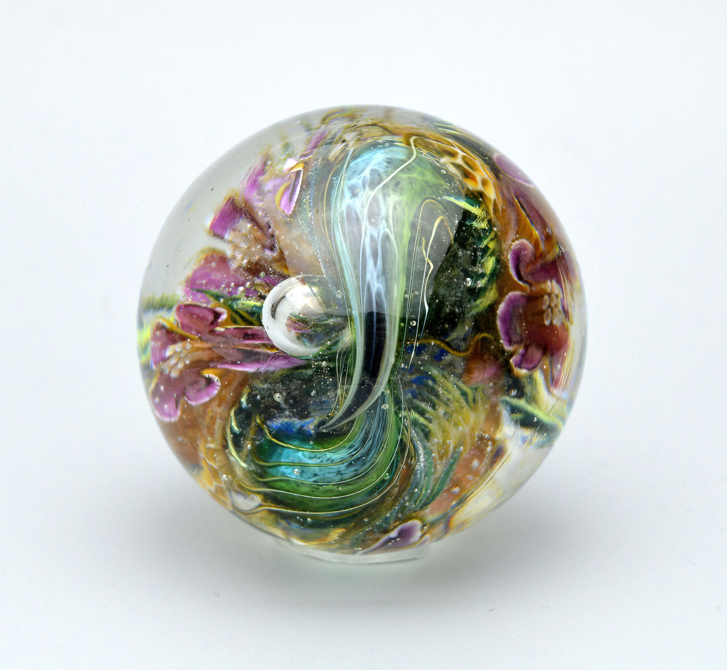 Marble. Glass. Collectible ball. Diameter 49 mm - 1.93 inch