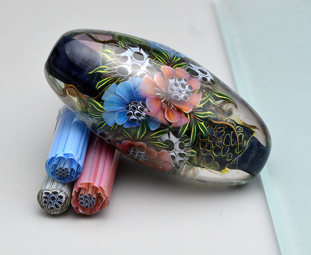 Murini flowers. FROUFROU. Sticks 5 cm long. Materials for lampwork. Glass COE104