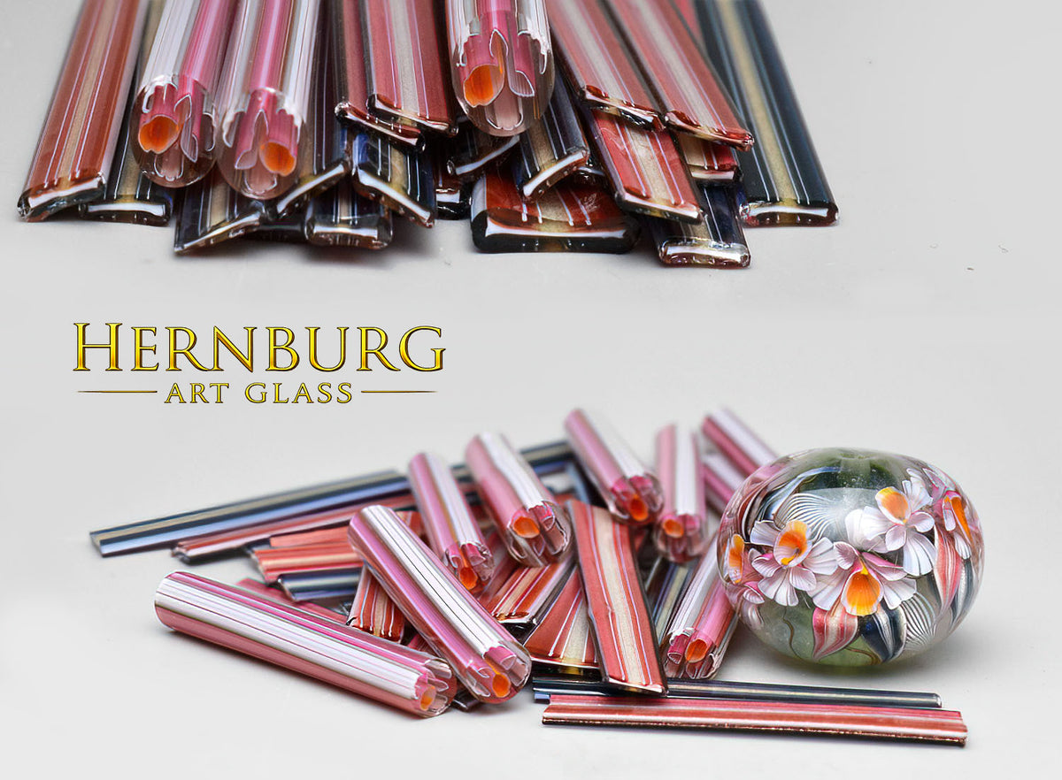Little Flame Murrini & Double-Sided Foliage Ribbons
