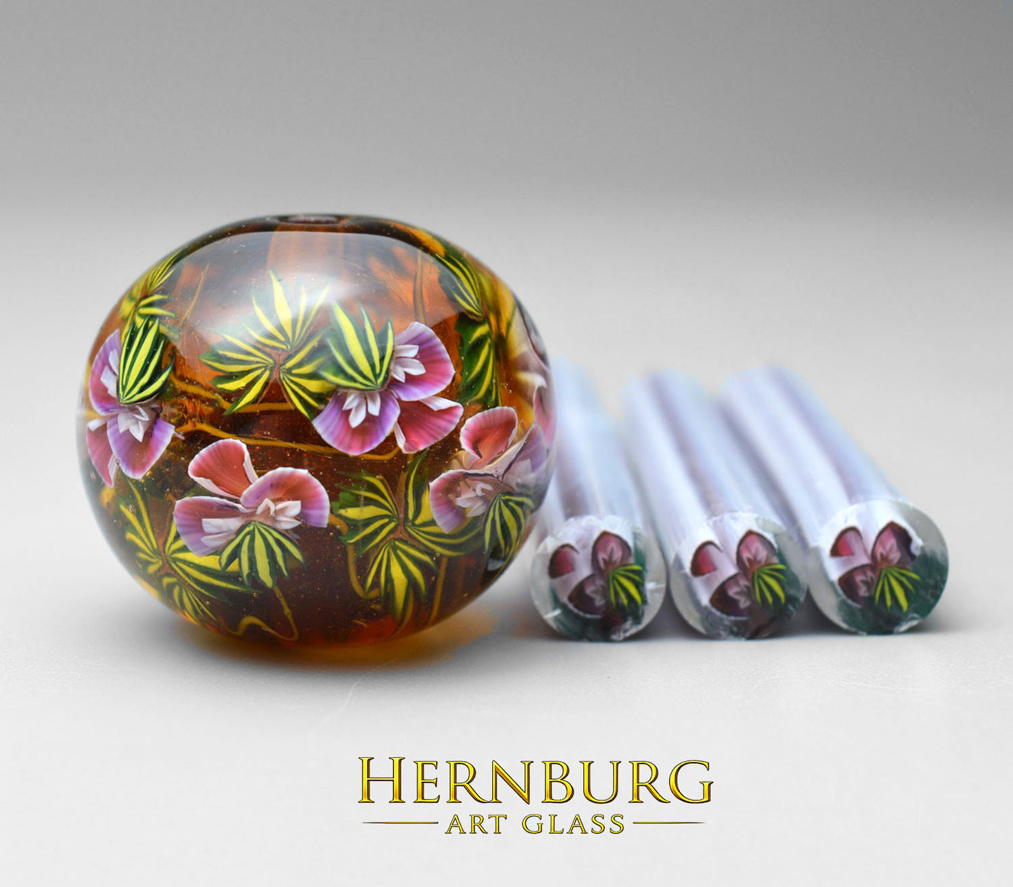 Murini flowers. ELFIN FLOWER- PINK. Sticks 5 cm long. Materials for lampwork. Glass COE104