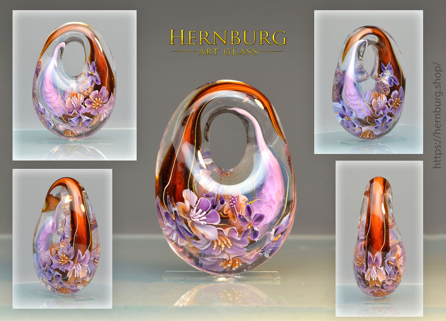 Pendant. Lampwork glass pendant. “CHARMER”